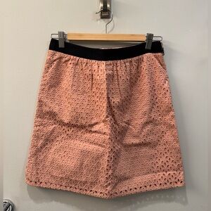 LOFT Coral Eyelet Skirt - Size 2 Like New